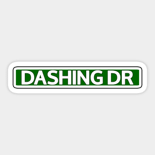 Dashing Dr Street Sign Sticker